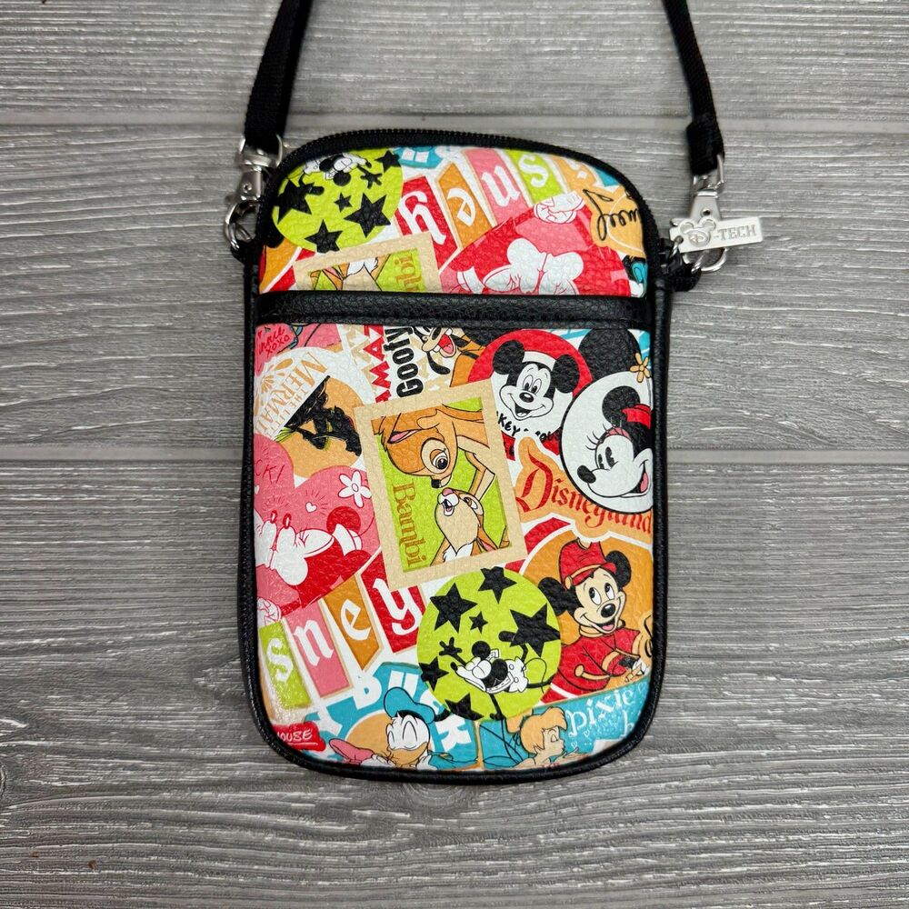 Walt Disney D-Tech Crossbody Purse Bag Ft: Mickey Minnie Mouse Bambi and More!